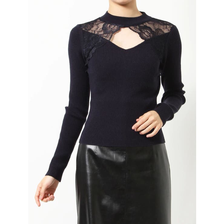 ラグランレース長袖ニットトップス[品番：MKSW0053647]｜RESEXXY