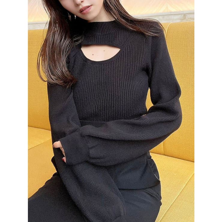 デコルテオープンニットトップス[品番：MKSW0054778]｜RESEXXY