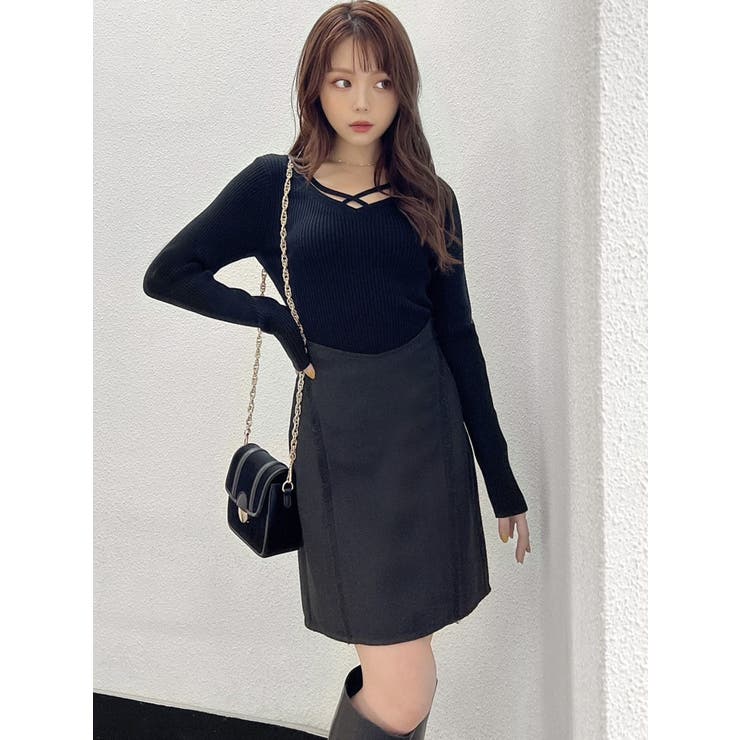 デコルテを美しく魅せる♡【CHANEL】リブニット トップス 1.jpg
