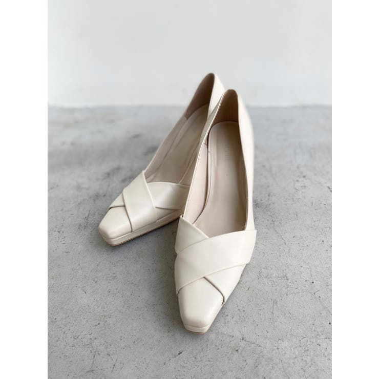 アイボリー | クロスデザインパンプス | RESEXXY