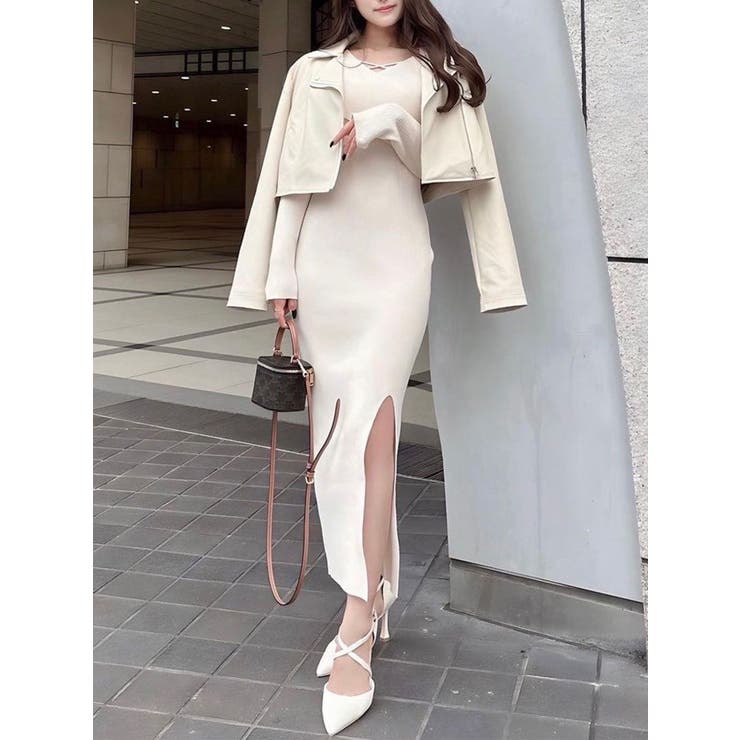 ダブルクロスニットワンピース[品番：MKSW0056205]｜RESEXXY