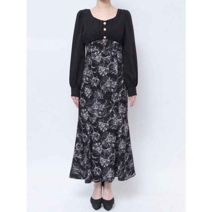 専用　eve46 完売♡ワンピースS美品 レース切替タイトニットワンピース[品番：MKSW0061101]｜RESEXXY