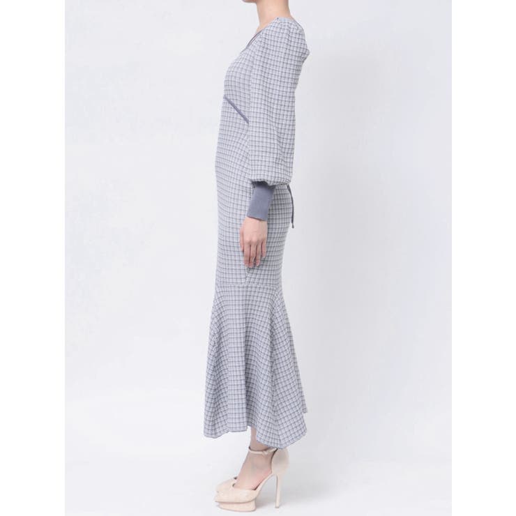 バイカラーツイードマーメイドニットワンピース | RESEXXY | 詳細画像42