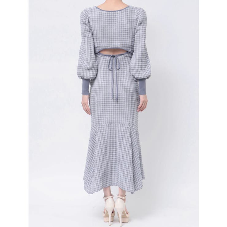 バイカラーツイードマーメイドニットワンピース | RESEXXY | 詳細画像43