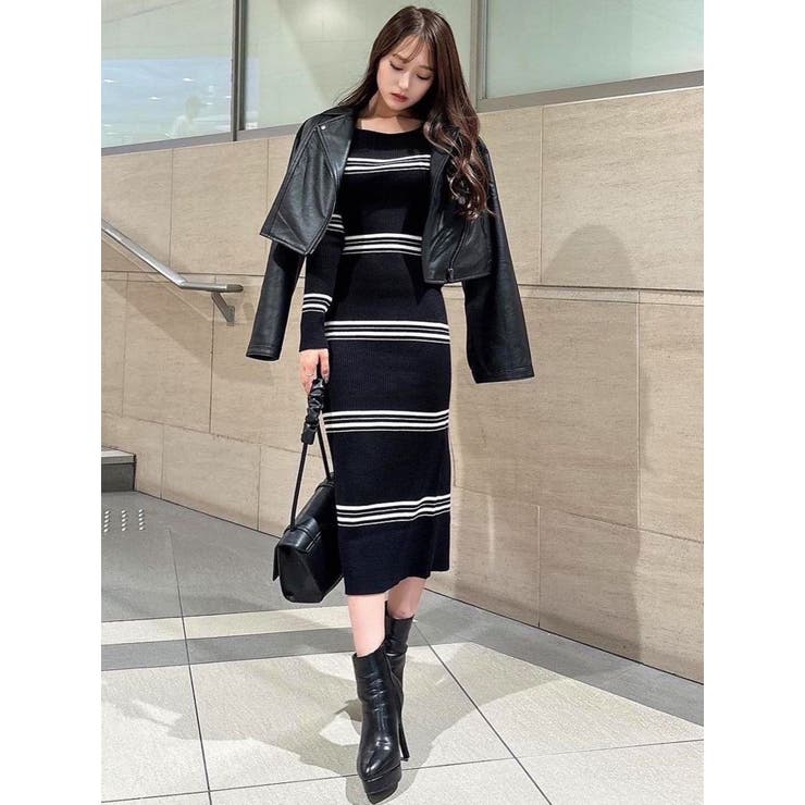 Theory リブニット フレアワンピース 長袖 チャコールグレー S 美品 Theory リブニット フレアワンピース 長袖 チャコールグレー S 美品