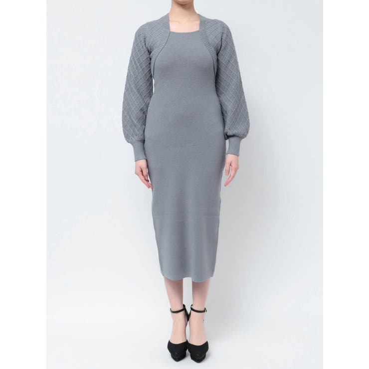 ボレロライクタイトニットワンピース[品番：MKSW0055977]｜RESEXXY