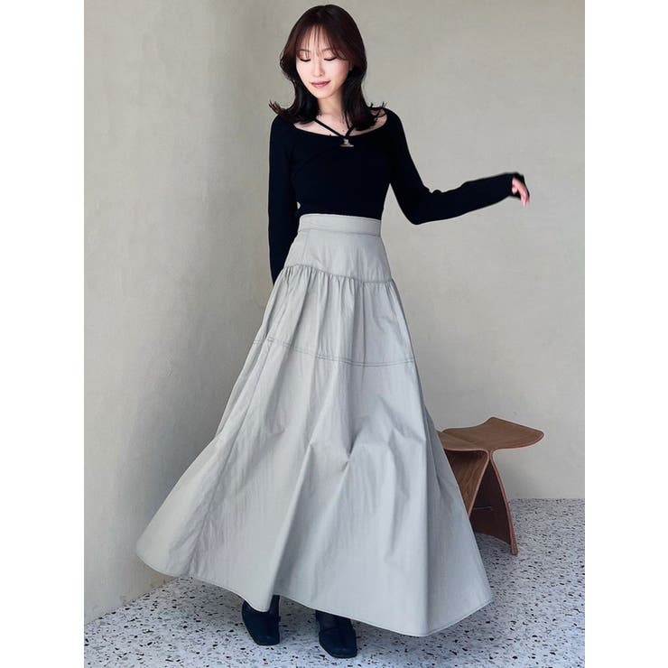 ギャザーナイロンフレアスカート | RESEXXY | 詳細画像10 