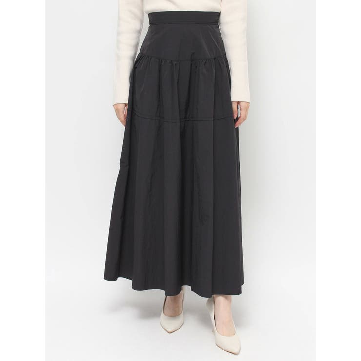 ギャザーナイロンフレアスカート[品番：MKSW0055813]｜RESEXXY