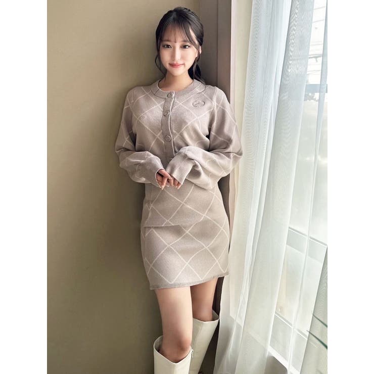 バイカラーミニニットスカート【セットアップ着用可能】 | RESEXXY | 詳細画像3 