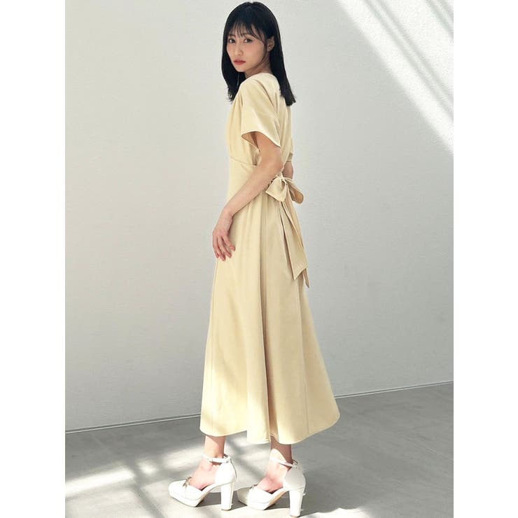 WEB限定】ワイドスリーブマーメイドワンピース[品番