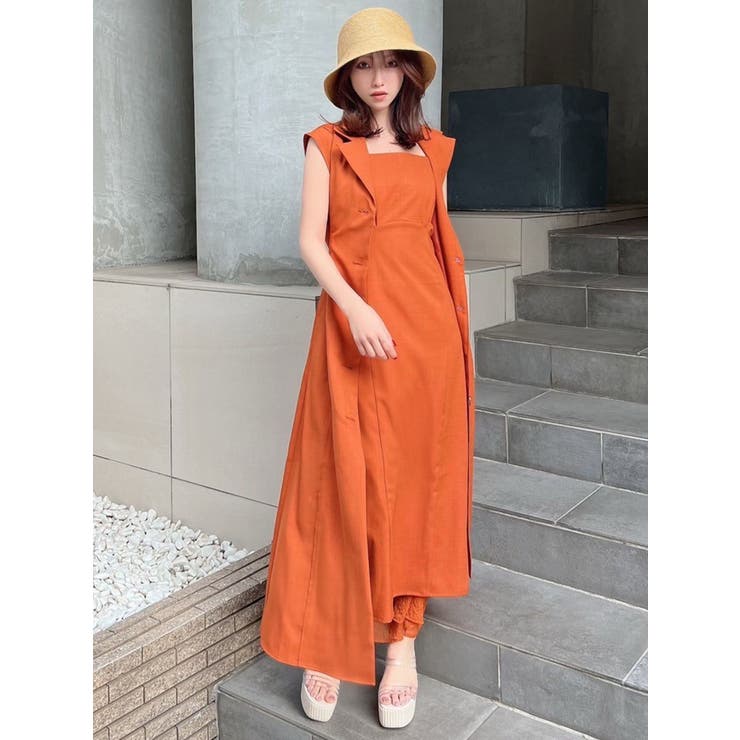 シアーヘムキャミワンピース【セットアップ着用可能】[品番