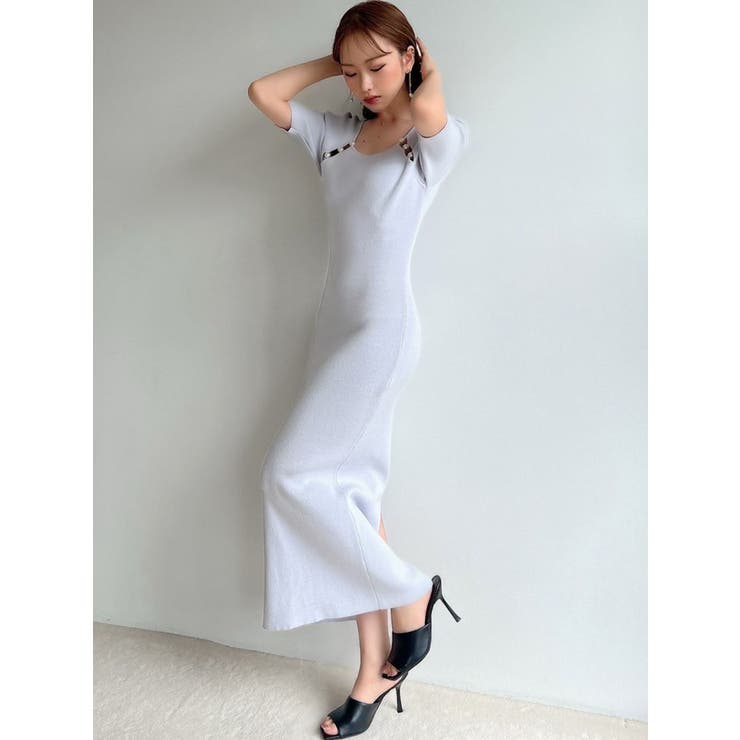 パールビーズリブニットワンピース | RESEXXY | 詳細画像10 