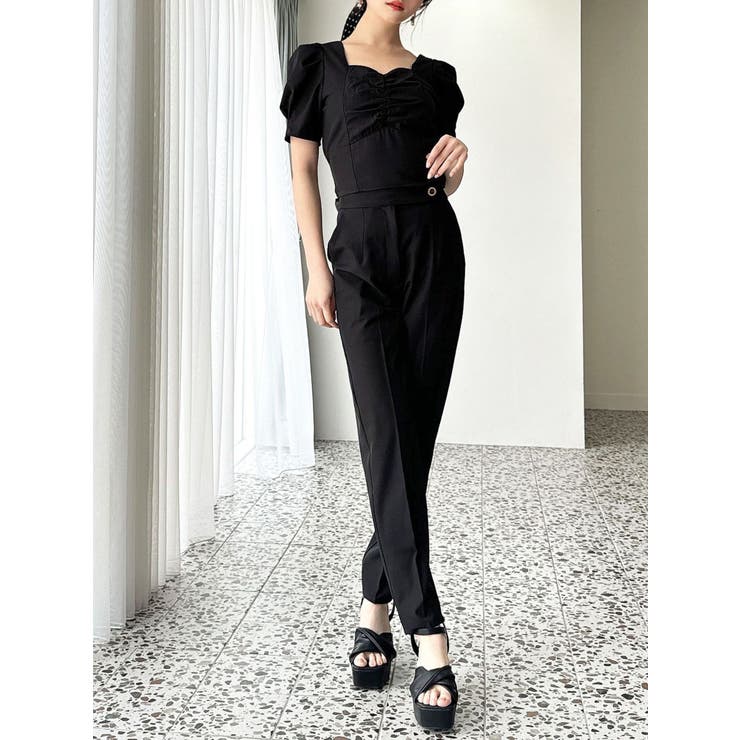 ブラック | センタープレステーパードパンツ【セットアップ着用可能】 | RESEXXY