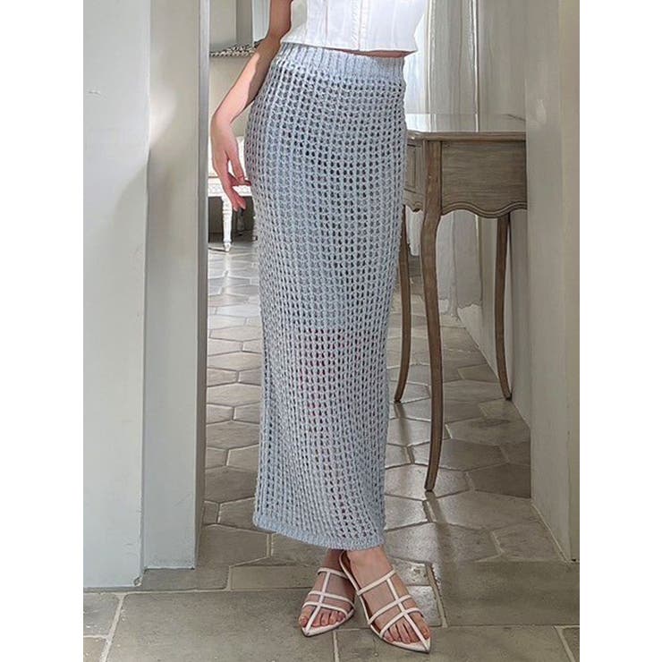 ブルー | メッシュペンシルスカート | RESEXXY