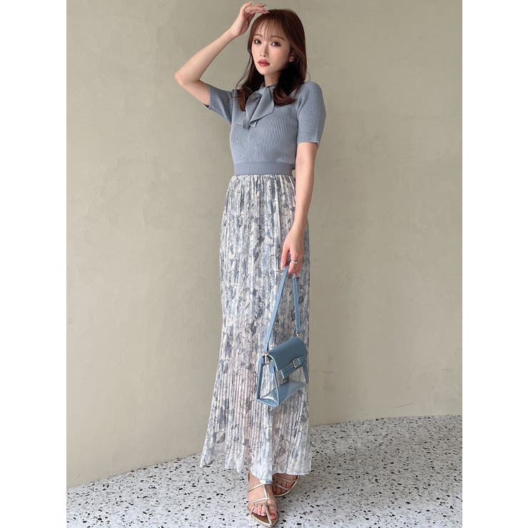 LOUIS VUITTON ボウタイニットトップス シースルー 半袖　S ボウタイ半袖ニットトップス[品番：MKSW0057757]｜RESEXXY