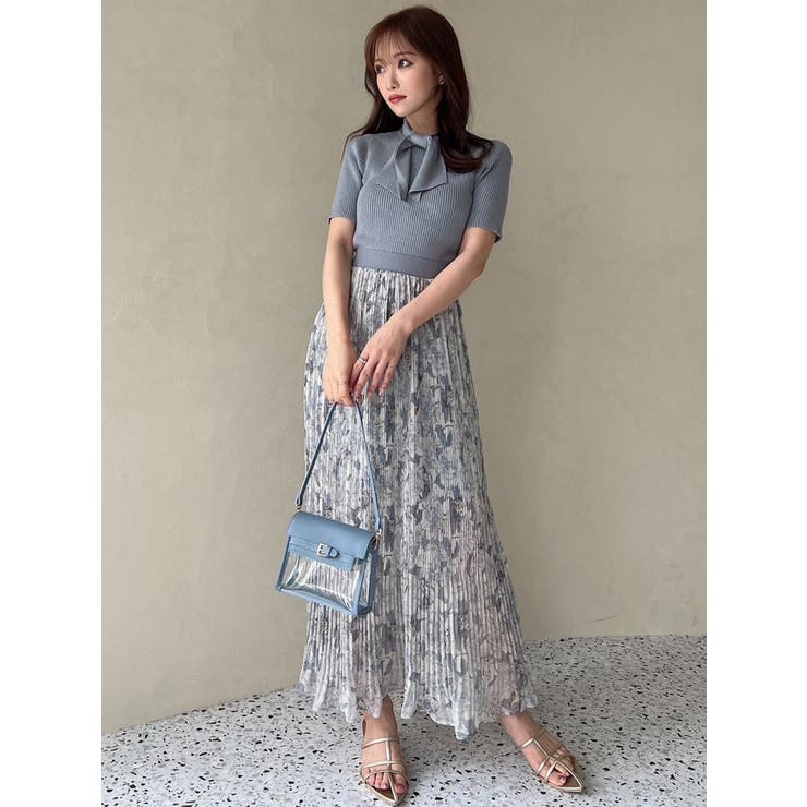 LOUIS VUITTON ボウタイニットトップス シースルー 半袖　S ボウタイ半袖ニットトップス[品番：MKSW0057757]｜RESEXXY