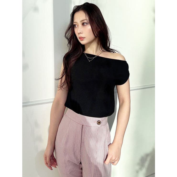 トップス Meru RECYCLED MOON JERSEY SECOND SKIN CREWNECK TOP • Marine Serre