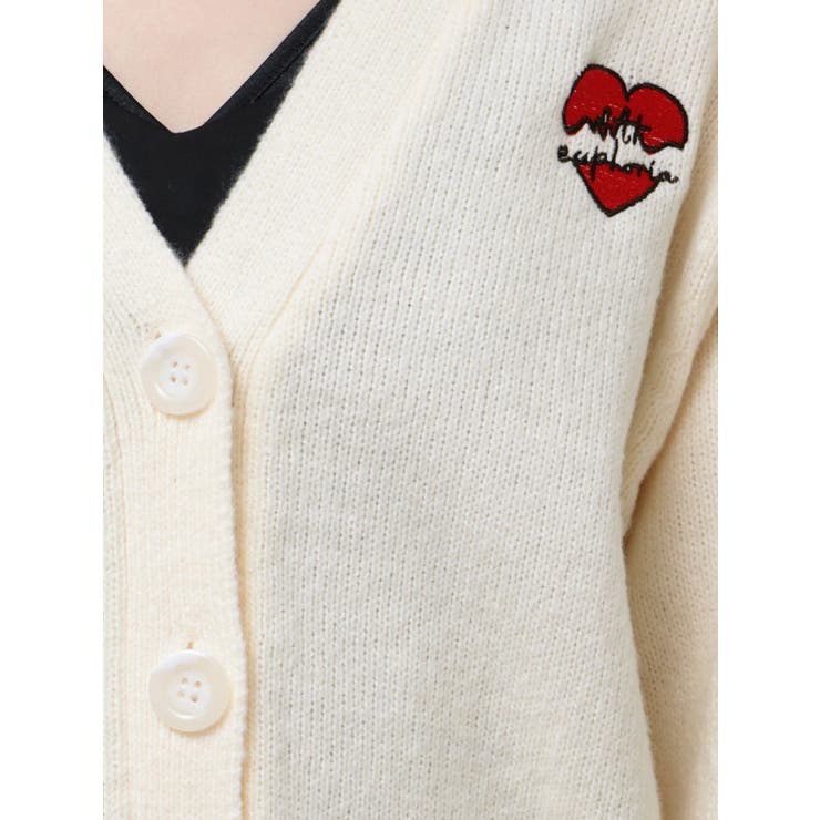 【新品未使用未開封】ミストレアス　フラワーエンブロイダリーパッチカーディガン チュールエンブロイダリーカーディガン ― ウォッシャブル ―