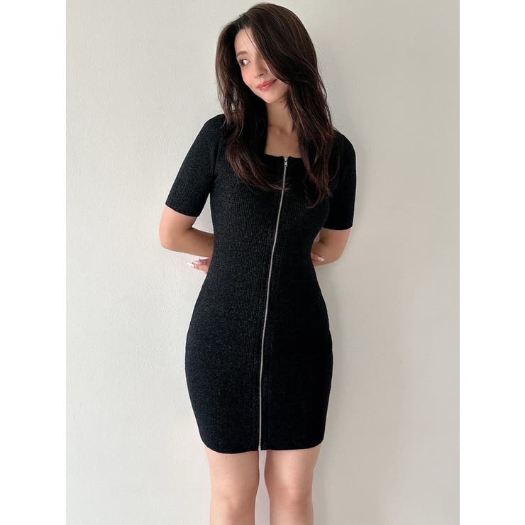 ラメグリッターリブニットミニワンピース | RESEXXY | 詳細画像16 