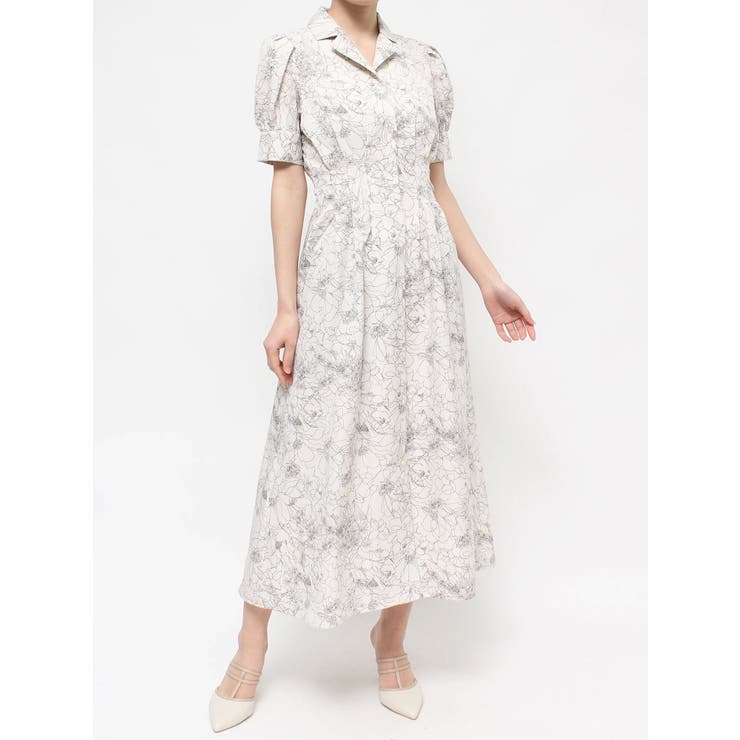 シャツワンピース パフスリーブ ビッグカラー ベルスリーブ 無地 WEB限定】パフスリーブシャツワンピース｜リゼクシー（RESEXXY
