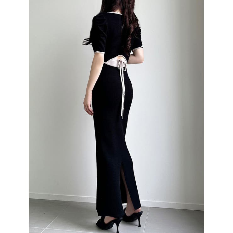 ブラック | バイカラータイトワンピース | RESEXXY