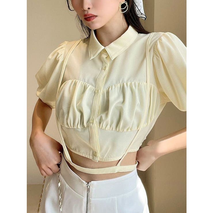 ナローストラップコルセットシャツ[品番：MKSW0059285]｜RESEXXY