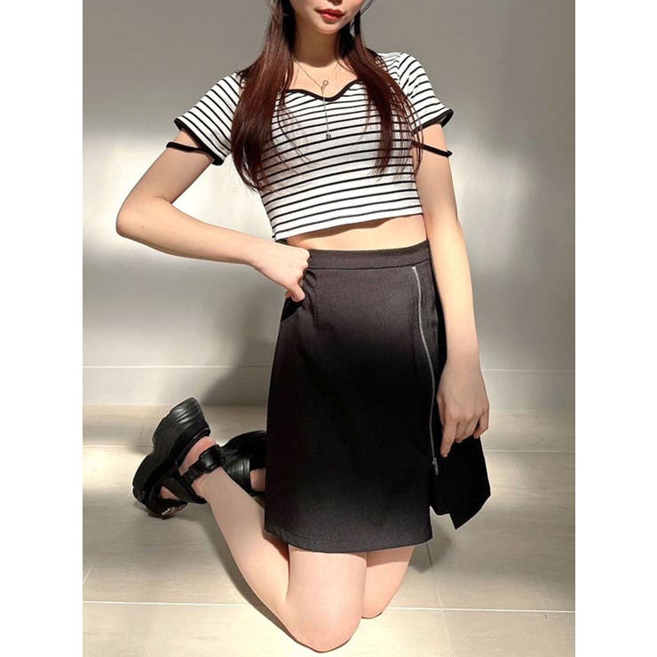 ブラック | ハイウエスト台形ミニスカート | RESEXXY