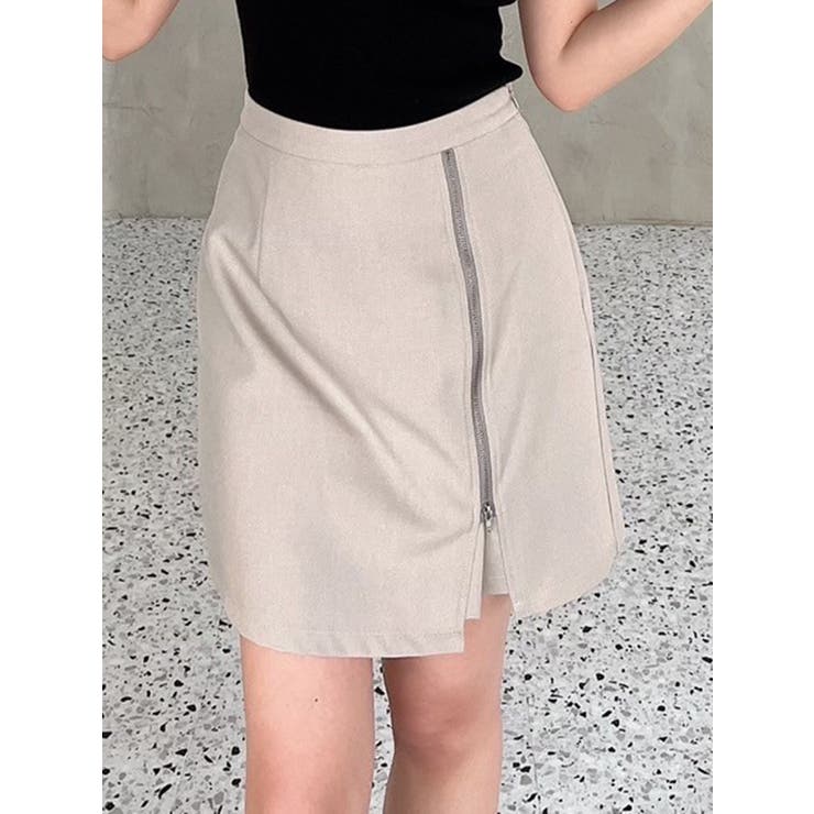 ベージュ | ハイウエスト台形ミニスカート | RESEXXY