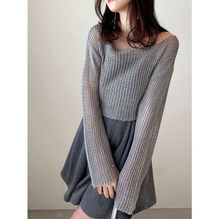 グレー | メッシュルーズトップス | RESEXXY