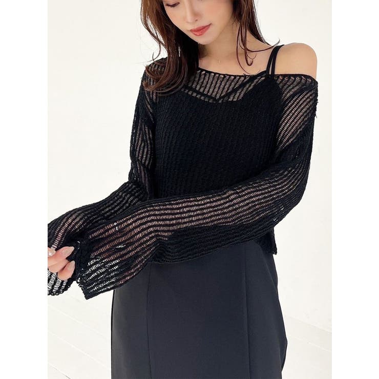 ブラック | メッシュルーズトップス | RESEXXY