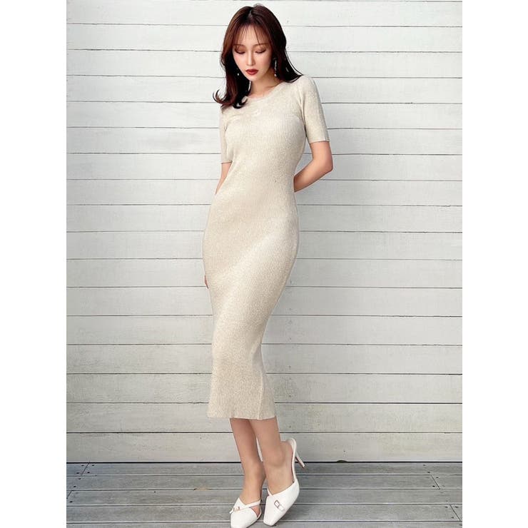 エンブロイダリーラメニットワンピース | RESEXXY | 詳細画像13 