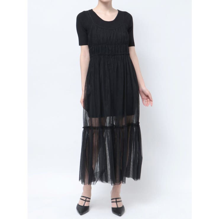 ニットコンビレイヤードチュールワンピース | RESEXXY | 詳細画像32 