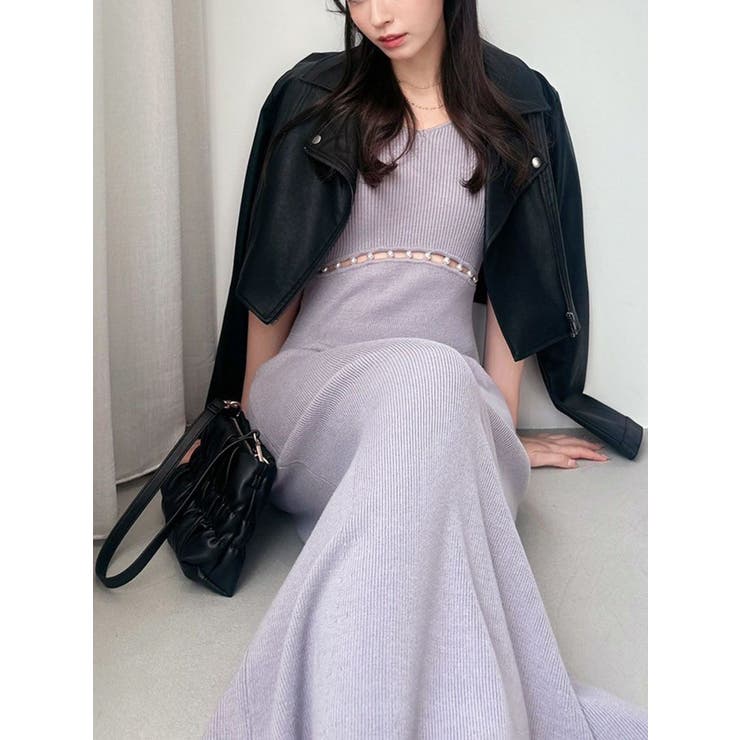 ウエストパールマーメイドニットワンピース | RESEXXY | 詳細画像1 