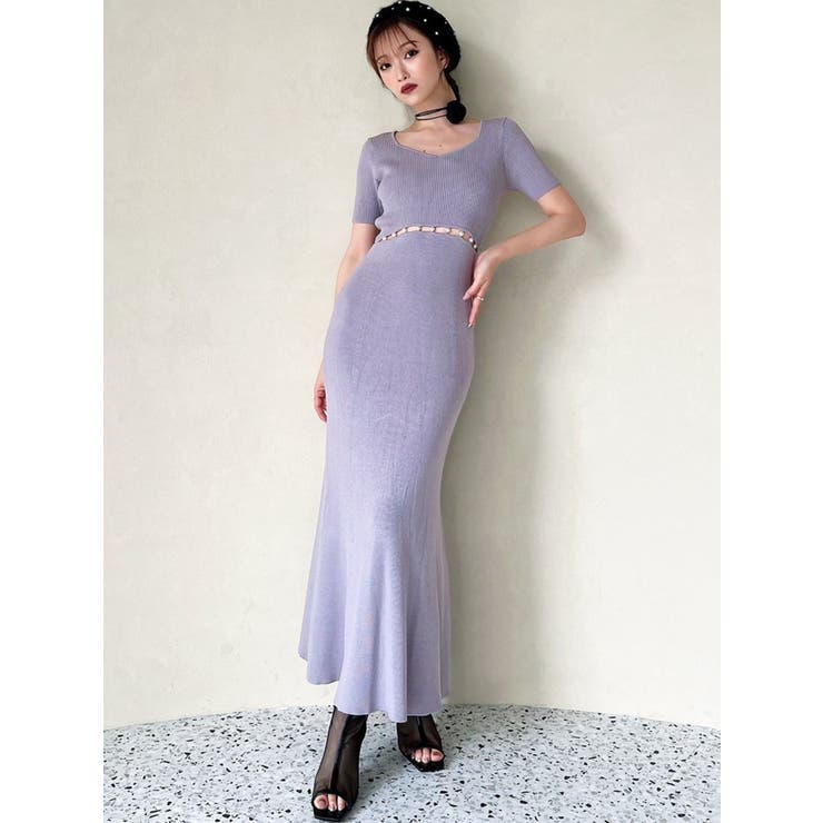 ウエストパールマーメイドニットワンピース | RESEXXY | 詳細画像3 