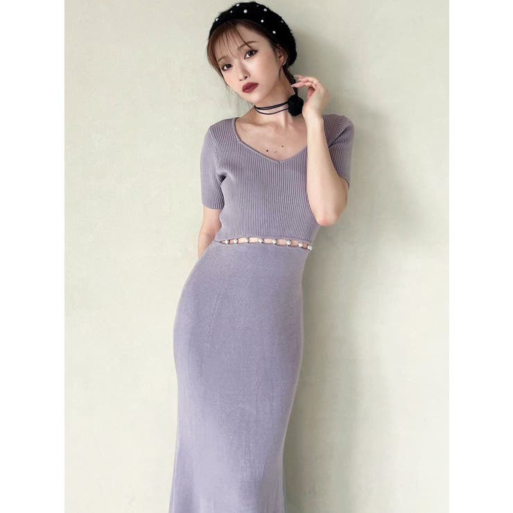 ウエストパールマーメイドニットワンピース | RESEXXY | 詳細画像5 