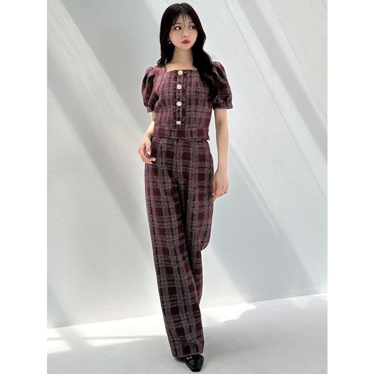 ツイードワイドパンツ【セットアップ着用可能】 | RESEXXY | 詳細画像3 