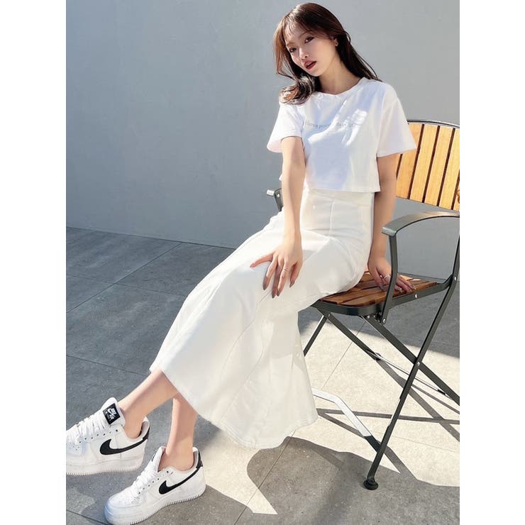 ワンウォッシュ加工ジャージスカート[品番：MKSW0058092]｜RESEXXY