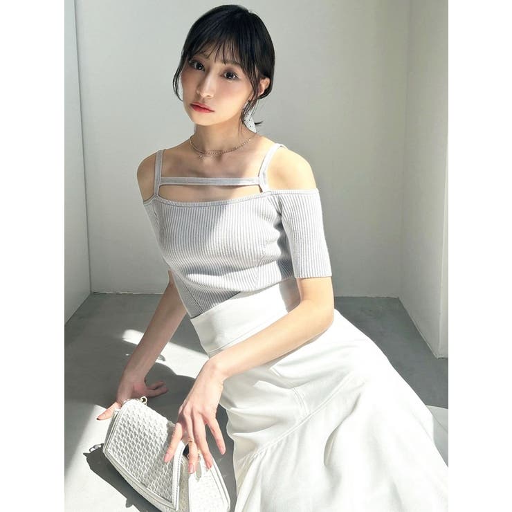 ストリングデザインニットトップス[品番：MKSW0059344]｜RESEXXY