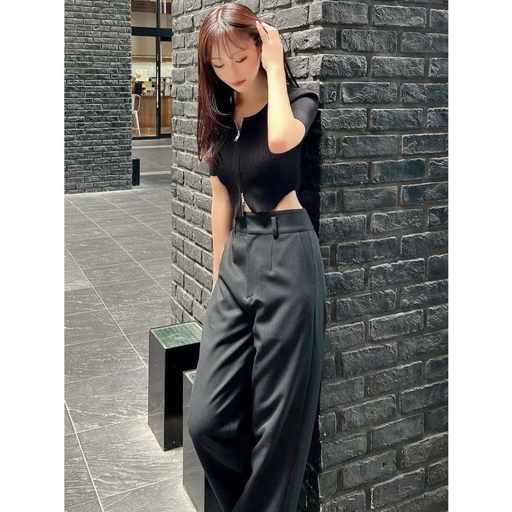 ジップデザインクロップドニットトップス | RESEXXY | 詳細画像23 