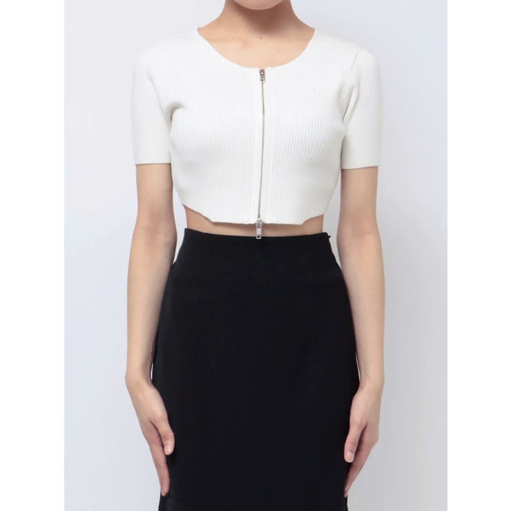 ジップデザインクロップドニットトップス | RESEXXY | 詳細画像25 