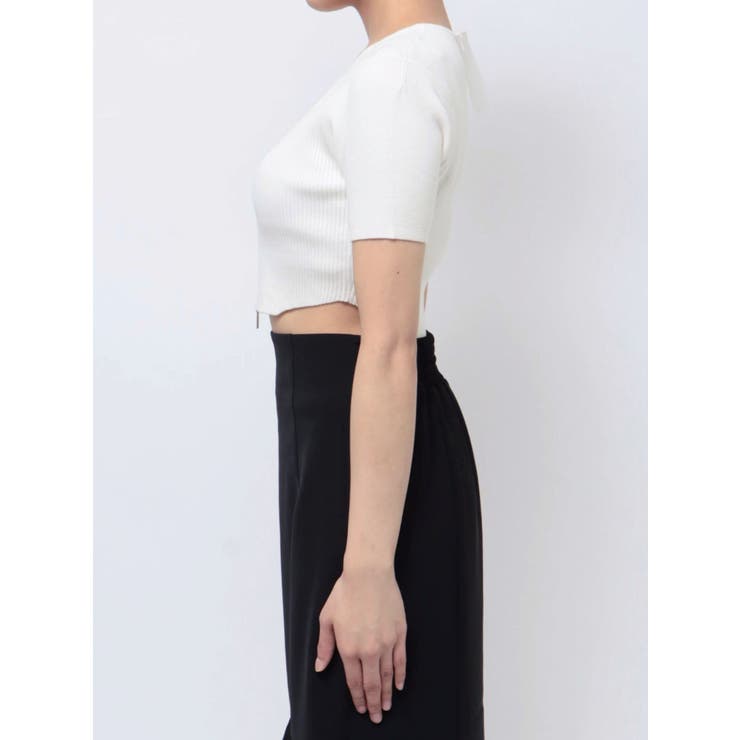 ジップデザインクロップドニットトップス | RESEXXY | 詳細画像26 