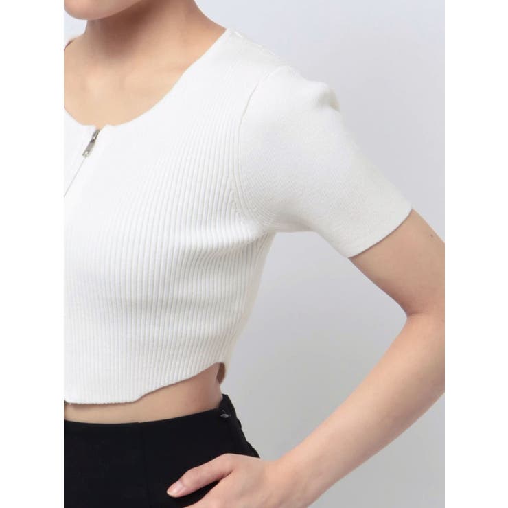 ジップデザインクロップドニットトップス | RESEXXY | 詳細画像29 