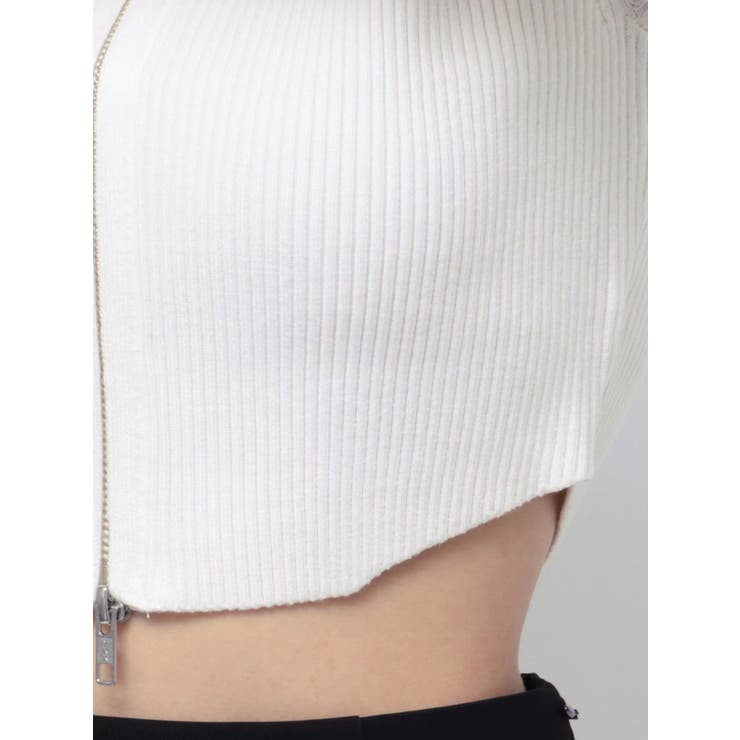 ジップデザインクロップドニットトップス | RESEXXY | 詳細画像30 