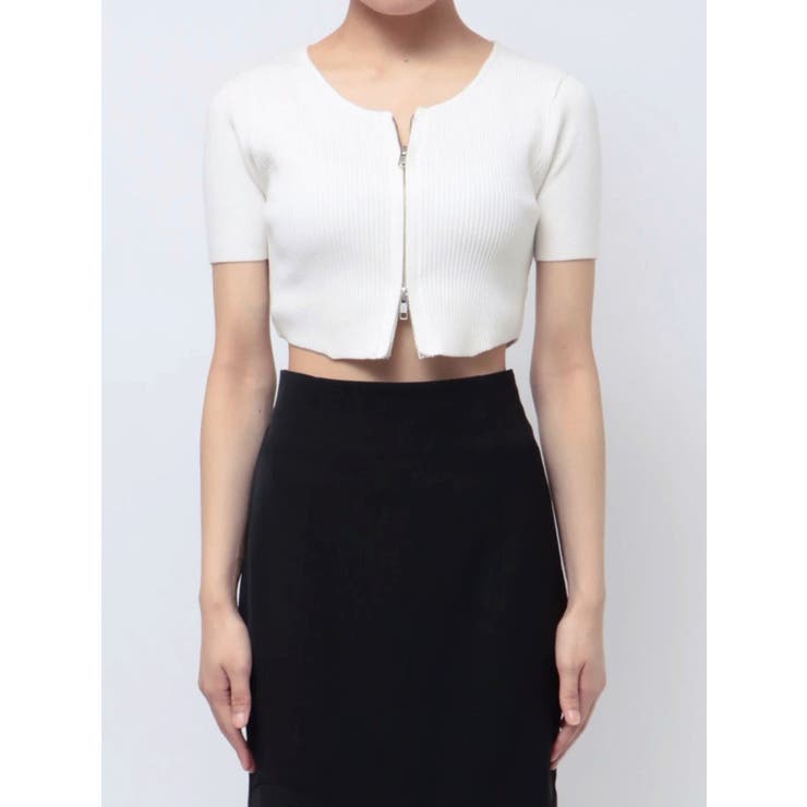 ジップデザインクロップドニットトップス | RESEXXY | 詳細画像32 