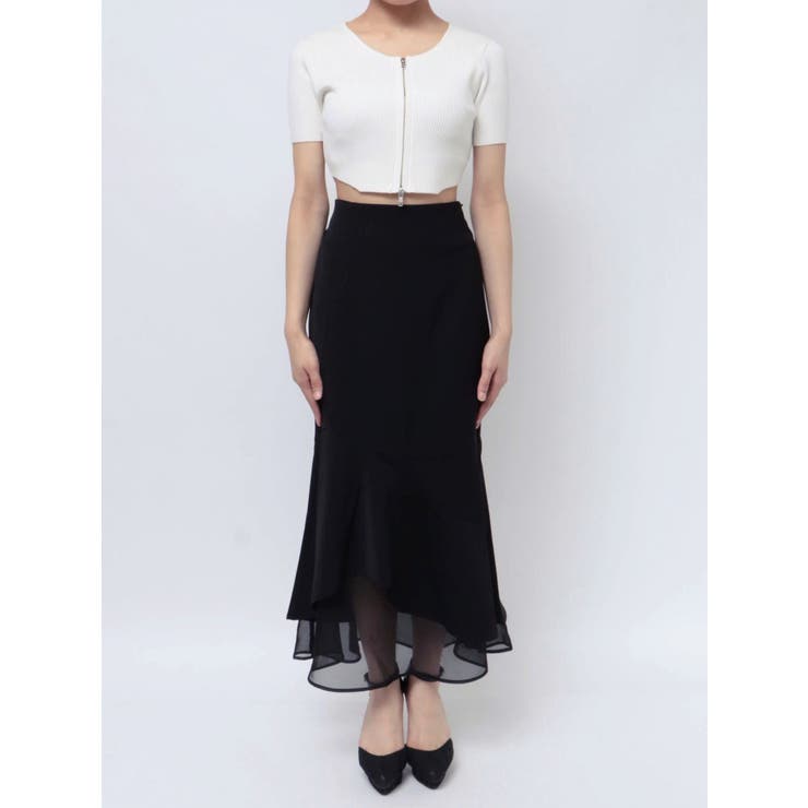 ジップデザインクロップドニットトップス | RESEXXY | 詳細画像33 