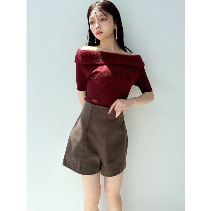 シャギーコンビオフショルニットトップス | RESEXXY | 詳細画像18 