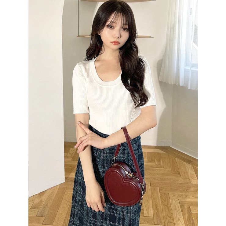 ラウンドネックリブニットトップス | RESEXXY | 詳細画像12 