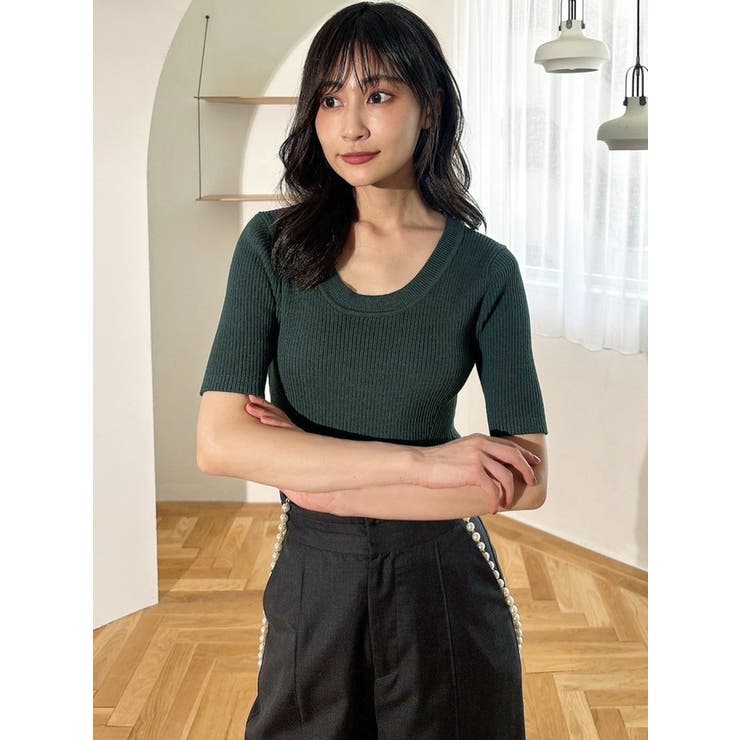 ラウンドネックリブニットトップス | RESEXXY | 詳細画像18 