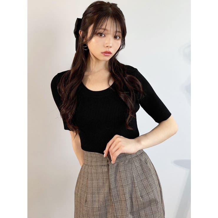 ラウンドネックリブニットトップス | RESEXXY | 詳細画像21 