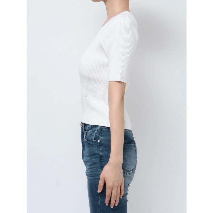 ラウンドネックリブニットトップス | RESEXXY | 詳細画像30 